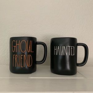 rae dunn ghoul friend & haunted Mugs